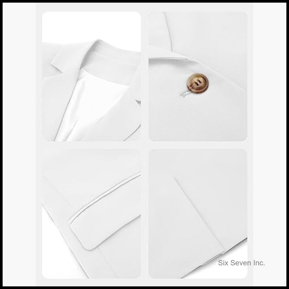 Polyester Lined Blazer with Notch Lapel and Pockets - Picture 5 of 7